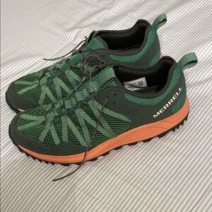 Merrell Men's Green and Orange Trail Shoes